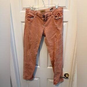 Distressed Pink Jeans